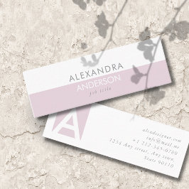 Minitarjeta De Visita Monograma profesional de moda Mínimo