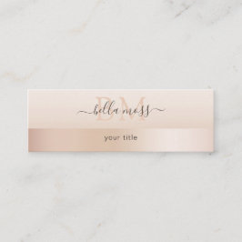 Minitarjeta De Visita Monogramm Modern Minimal Beige