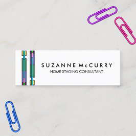 Minitarjeta De Visita Montaje en el hogar de diseño de vidrio con mancha