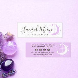 Minitarjeta De Visita Moon metafísica Minimalista Purple Social Media