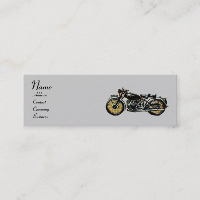 MINITARJETA DE VISITA MOTOCICLETAS DE VINTAJE MONOGRAM (Anverso)