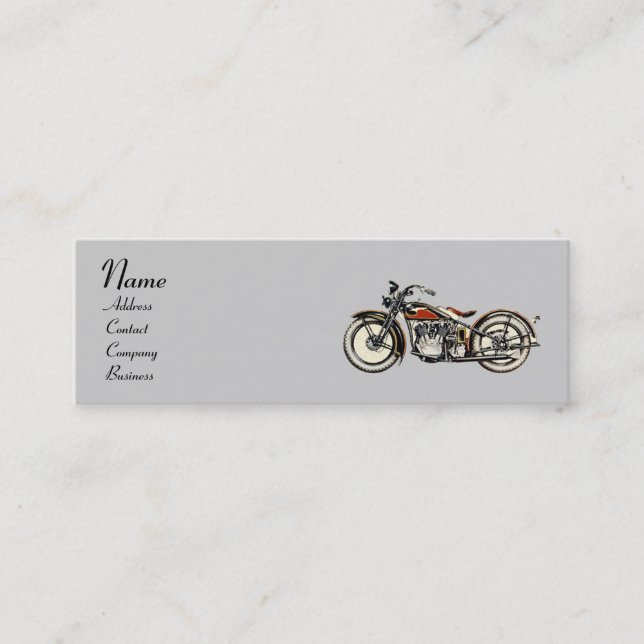 MINITARJETA DE VISITA MOTOCICLETAS DE VINTAJE MONOGRAM (Anverso)