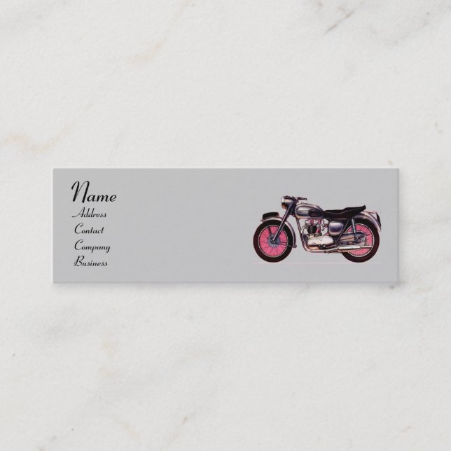 MINITARJETA DE VISITA MOTOCICLETAS DE VINTAJE MONOGRAM (Anverso)