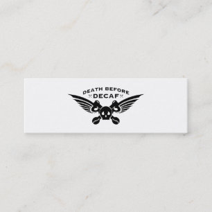 Minitarjeta De Visita muerte antes del decaf