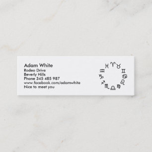Minitarjeta De Visita Muestras del zodiaco