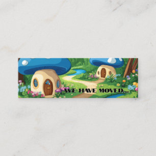 Minitarjeta De Visita Mushroom Nos hemos mudado