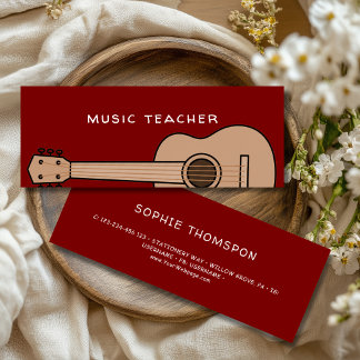 Minitarjeta De Visita Music teacher guitar private lessons