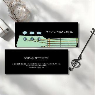 Minitarjeta De Visita Music teacher guitar private lessons