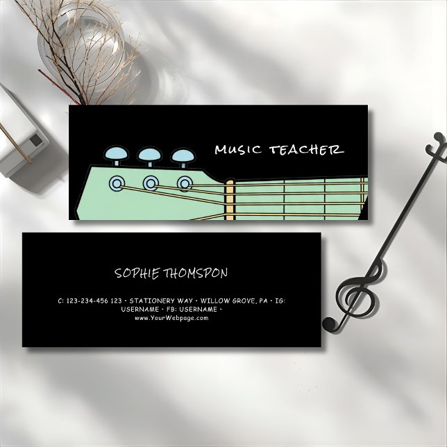 Minitarjeta De Visita Music teacher guitar private lessons (Subido por el creador)