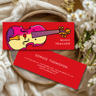 Minitarjeta De Visita Music teacher violin private lessons