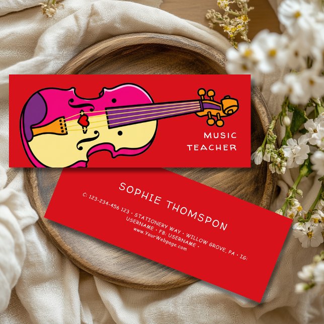 Minitarjeta De Visita Music teacher violin private lessons (Subido por el creador)