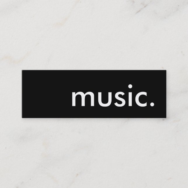 Minitarjeta De Visita música. (Anverso)