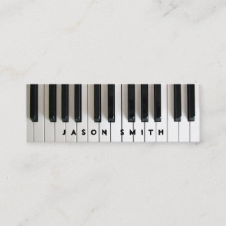 Minitarjeta De Visita música de piano de piel pequeña