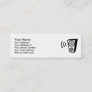 Minitarjeta De Visita Música del golpe del altavoz