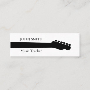 Minitarjeta De Visita Música Treble Clef Chrome Mini personalizado