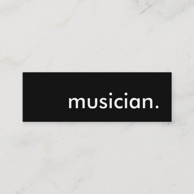 Minitarjeta De Visita músico. (Anverso)