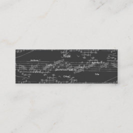 Minitarjeta De Visita Músico Vintage Grey Notes Brit Guitar