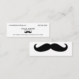 Minitarjeta De Visita Mustache moderno