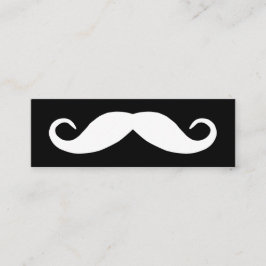 Minitarjeta De Visita Mustache negro y blanco