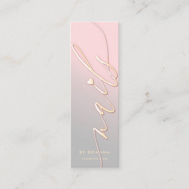 Minitarjeta De Visita Nail Art Beauty Salon Manicure Specialist (Anverso)