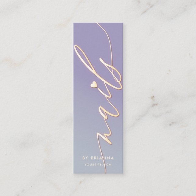 Minitarjeta De Visita Nail Art Beauty Salon Manicure Specialist (Anverso)
