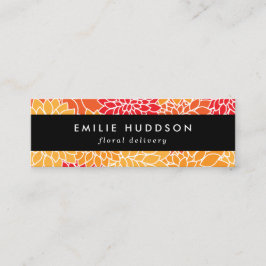 Minitarjeta De Visita Naranja Dahlia Flowers, Floristry, Flower Shop