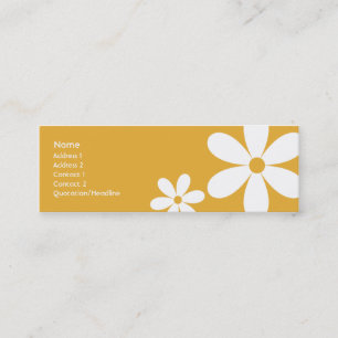Minitarjeta De Visita Naranja Daisies - Skinny