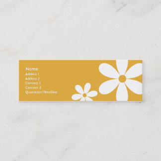 Minitarjeta De Visita Naranja Daisies - Skinny