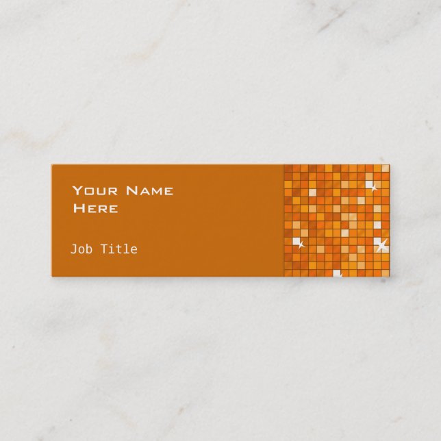 Minitarjeta De Visita naranja disqueta Naranja lateral delgado (Anverso)