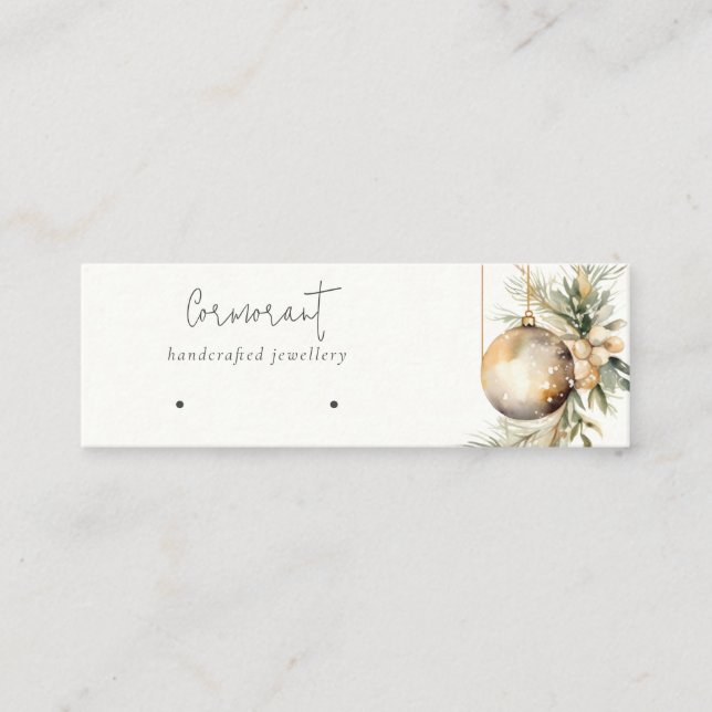 Minitarjeta De Visita Navidades de oro Ornamentos De Pino Que Ganan Stud (Anverso)