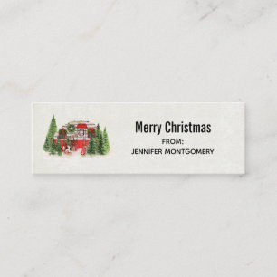 Minitarjeta De Visita Navidades Trailer Camper Outdoorsy Tema