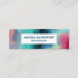 Minitarjeta De Visita Nebulosa color verde y rojo moderno