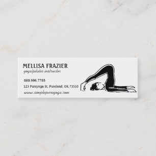 Minitarjeta De Visita Negocio/instructor de Pilates de la yoga