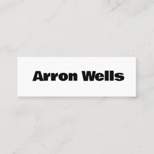 Minitarjeta De Visita Negra moderna en blanco y negro