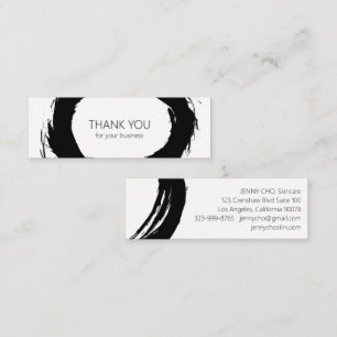 Minitarjeta De Visita Negrita Black Ink Paint Moderno Simple Order Graci