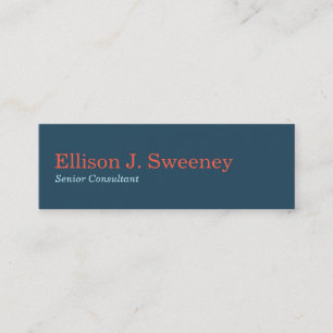 Minitarjeta De Visita Negrita profesional diseño de los pequeños azules