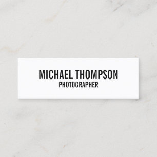 Minitarjeta De Visita Negrita y blanco