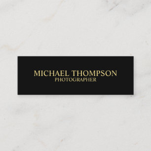 Minitarjeta De Visita Negro profesional y oro