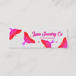 Minitarjeta De Visita Neon Mystical Luna Moth Jewelry Stud Business Card
