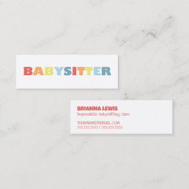 Minitarjeta De Visita Niñera