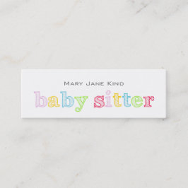 Minitarjeta De Visita Niñera y cuidado infantil - personalizable