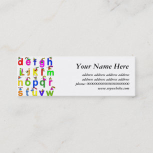 Minitarjeta De Visita Niños del alfabeto