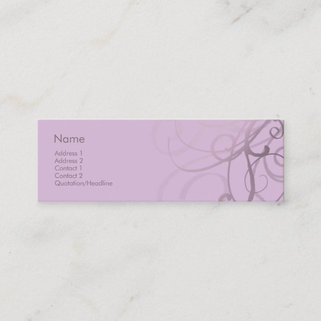 Minitarjeta De Visita No. 0031 de los remolinos (Anverso)