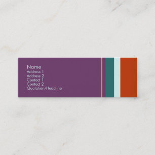 Minitarjeta De Visita No. 0078 de las rayas