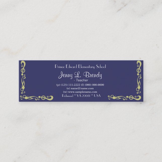 Minitarjeta De Visita Noche estrellada de Vincent van Gogh. (Anverso)