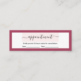 Minitarjeta De Visita Nombramiento de caligrafía elegante de estilo mode