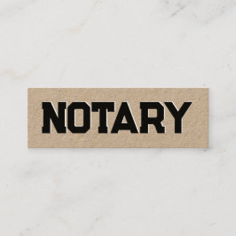 Minitarjeta De Visita Notary Kraft