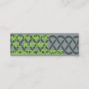 Minitarjeta De Visita Nudo celta gris en gris