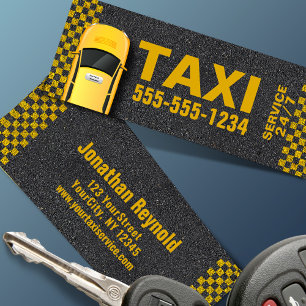 Minitarjeta De Visita Número de teléfono de taxi grande servicio 24/7