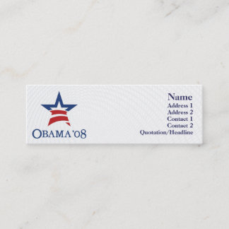 Minitarjeta De Visita Obama - flaco